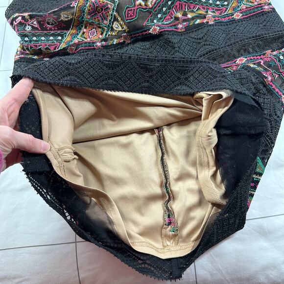 Tadashi Shoji Dress Womens 6 Black Merce Embroidered Sheath Lace Cocktail Party - Picture 7 of 11